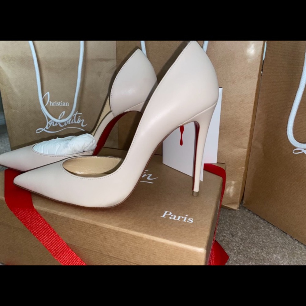 Christian louboutin leather pumps iriza 100 mm size 8